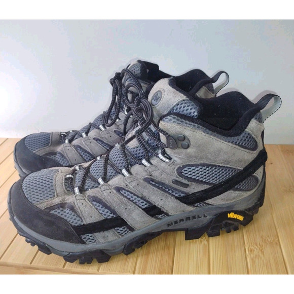 Merrell Moab 2 Mid Waterproof Granite Mens Hiking Boots Sz 10 W gorp corp main image 4